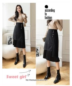 スカート | ロングプリーツカート Aライン 秋冬 レディース ボトムス 通勤 着痩せ キレイめ 20代30代40代50代 カジュアル 上品 ラシャ 大人気