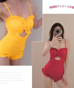 ビキニ | 韓国風ワンピース水着体型カバー大人可愛い