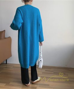 カーディガン | ロングニット2022秋冬 レディース アウター パフスリーブ 羽織り 長袖 ニット 20代40代 ニットカーデ 通学通勤 大人 セーター