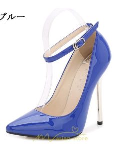 パンプス | 痛くない ストラップ 13cm ピンヒール 歩きやすい 大きいサイズ ウエディング 楽 ポインテッドトゥ フォーマル 結婚式 美脚パーティー