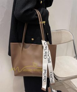 女性用バッグ | トートバッグ レディース A4 大容量 手提げ 鞄 おしゃれ PUレザー 通勤通学 無地 シンプル オフィス 上品 20代30代40代 お出かけ ビジネスバッグ ポーチ付き