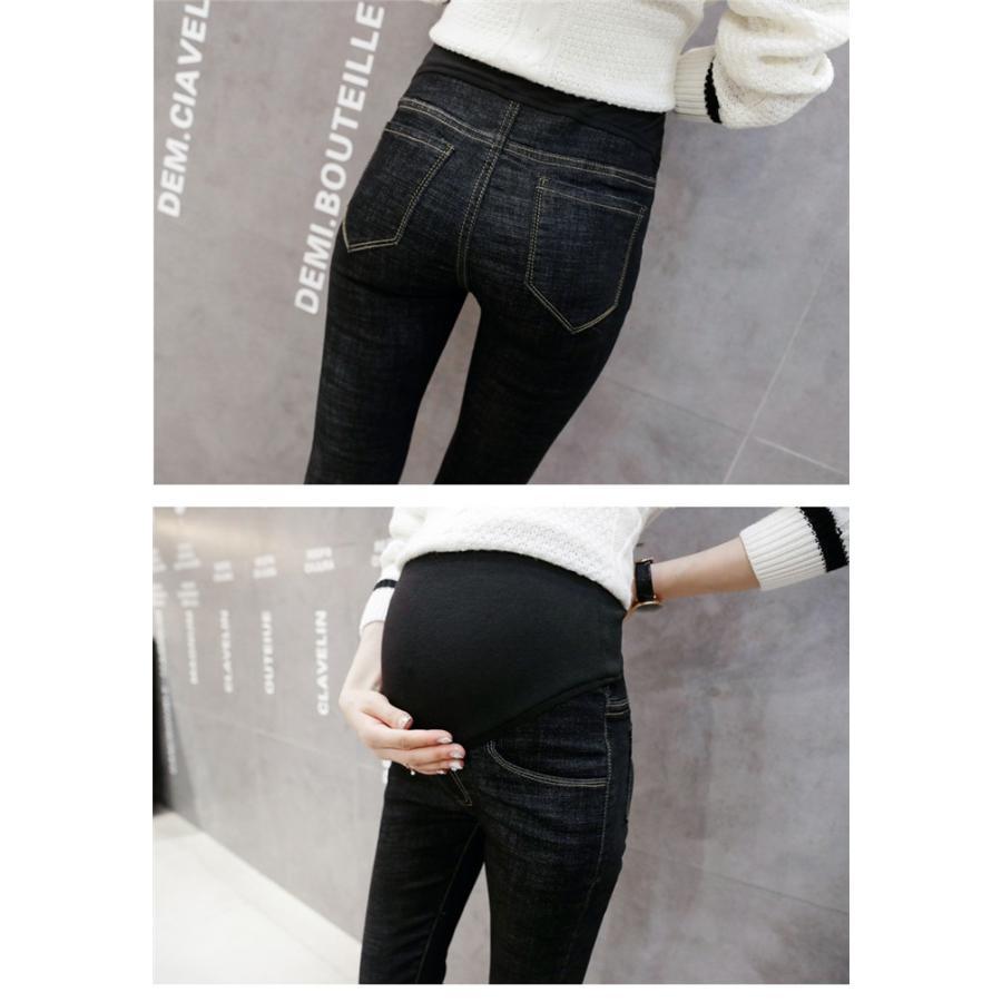 セール | マタニティデニムパンツ テーパードパンツ 産前産後 着痩せ 妊婦パンツ 妊娠パンツ デニムパンツ 調整できる 春 秋 無地 可愛い マタニティ ママ お腹包み