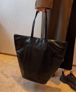 トートバッグ | PUレザー大容量 レトロ