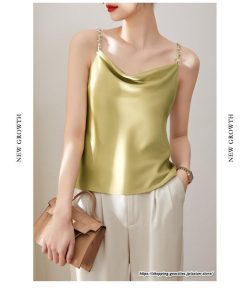 キャミソール タンクトップ | キャミソール サテン インナー レディース 重ね着 キャミ サテン生地 下着 肌着 ノースリーブ 光沢感のあるキャミソール 春 夏 秋 滑らかな手触り トップス