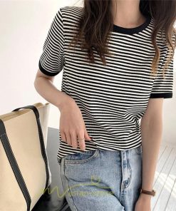 シャツ・ブラウス | ブラウス 半袖 Tシャツ おしゃれ 可愛い ゆったり 20代 30代 大人 40代 50代 レディース 夏物 ボーダー トップス 着痩せ 日常 お出かけ 体型カバー  カジュアル