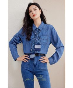 シャツ・ブラウス | デニムシャツ シャツ トップス レディース ブラウス 着痩せ デニム カジュアル エレガント 通勤 通学 オシャレ キレイめ 2022 上品 ナチュラル 秋服 可愛い