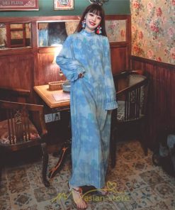 マキシ | ワンピース 大人ワンピース ロングワンピース マキシワンピース レディース 長袖 ゆったり 上品 体型カバー エレガント 結婚式 二次会 ドレス フランス風