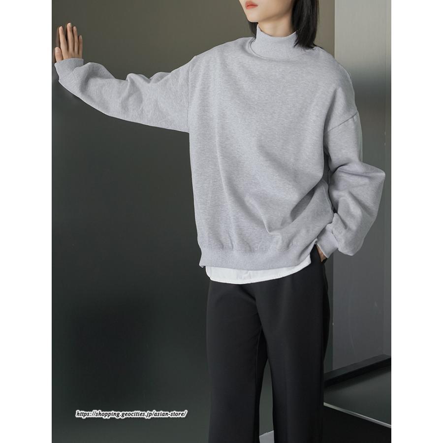 パーカー | 裏起毛トレーナー レディース スウェット トップス ボリューム感 ビッグシルエット オーバーサイズ あったか トレーナー 無地 秋冬 軽い しっとり