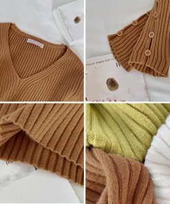 ニット・セーター | リブニットトップス レディースニットソー