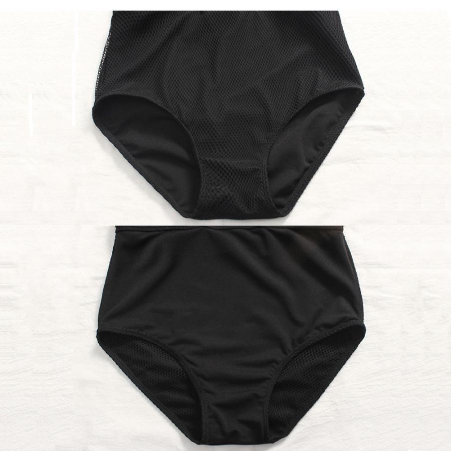 ビキニ | カシュクール 長袖 体型カバー メッシュ 背中見せ【ネ Vネック ワンピース 水着 オールインワン 水着 セクシー 水着 レディース