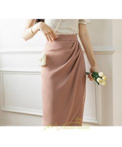 スカート | スリット入り 膝下 ひざ下 レディース ボトムス オフィス カジュアル 美脚 セクシー スリット 黒 ベージュ 脚長 ピンク ハイウエスト 通勤 春夏秋冬 OL