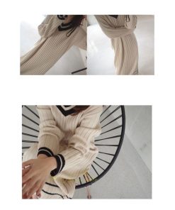 在庫ある | 短納期ロングニットワンピース ロングワンピ カットソー 長袖 トップス Vネック ゆったりセーターニット 体型カバー OL ストレートニットワンピ 通学通勤