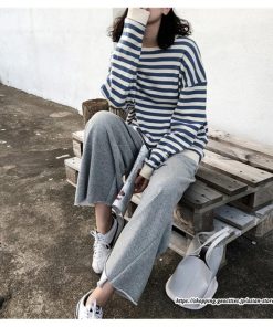 パーカー | トレーナー レディース プルオーバー クルーネック 長袖 トップス Tシャツ スウェット ゆったり ボーダー 秋冬 カジュアル ルームウェア 練習着 春 トップス