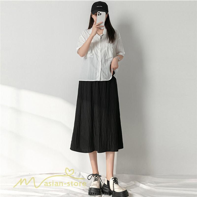 スカート | 妊婦マタニティウェア レディース 春 夏 秋 ゆったり Aライン カジュアル ママ 産前 送料無料 マタニティウエスト調整 裏地付き