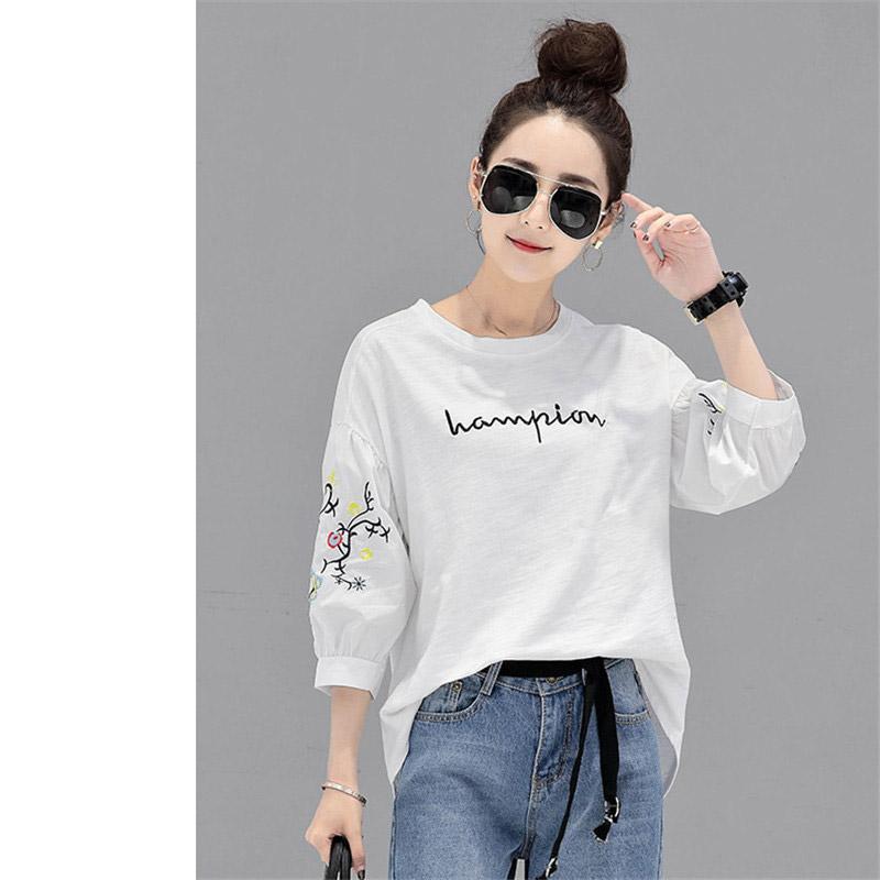 シャツ・ブラウス | シャツ ブラウス レディース パフスリーブ 花柄 刺繍 ストライプ トップス ラウンドネック 韓国風 カジュアル フェミニン トレンド ゆったり ファッション