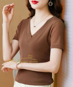 ｔシャツ・カットソー | トップス カットソー インナー Tシャツ レディース 春 カジュアル おしゃれ  女性用 シンプル 無地 20代30代40代50代 カシュクール 上品 着痩せ 夏物 ブラック