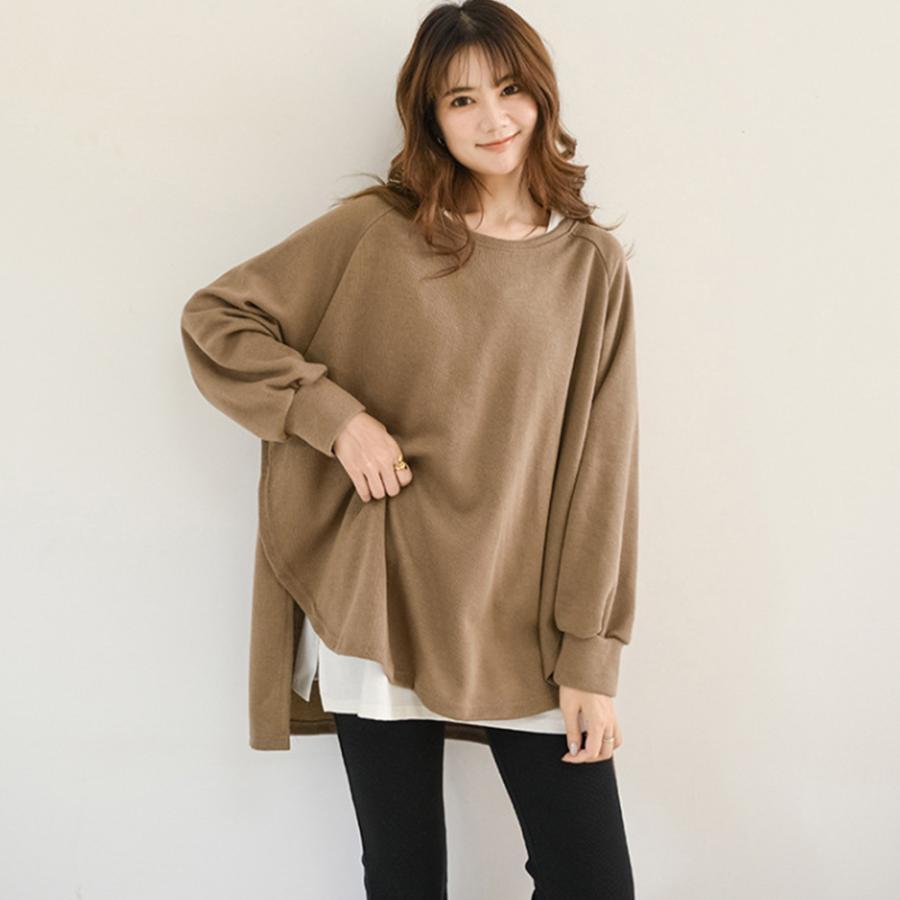 Tシャツ・カットソー | カットソーチュニック 春 ロンT 前後差