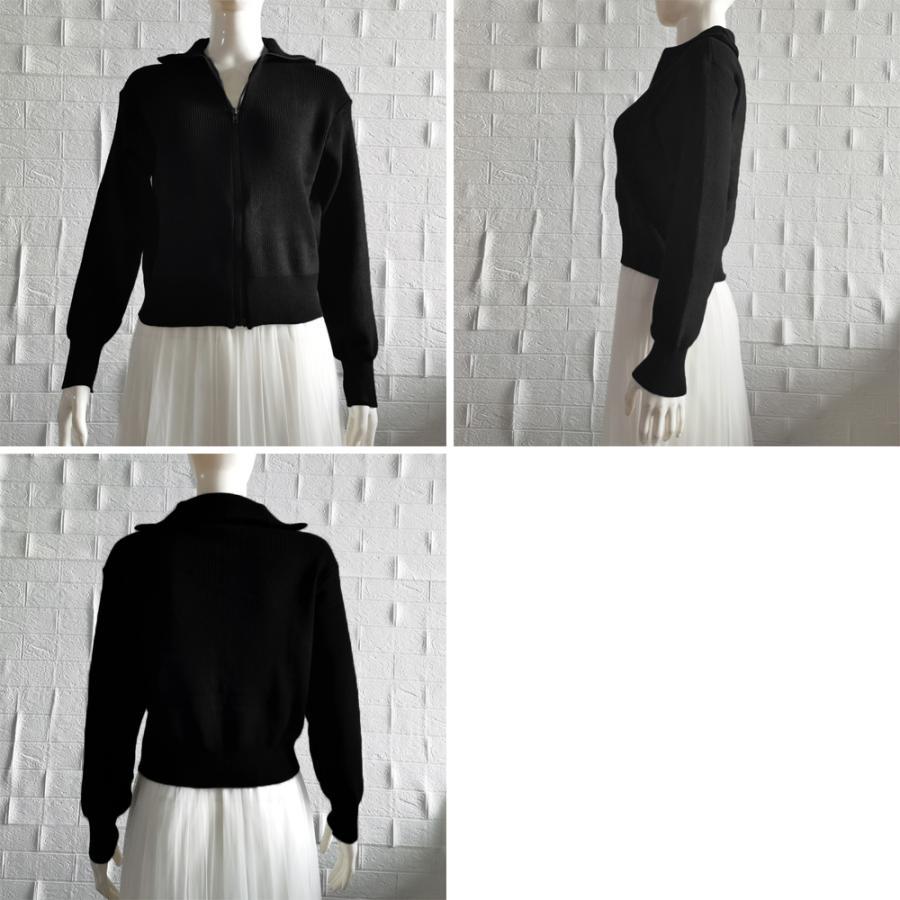 カーディガン | ジップアップニットブルゾン 韓国風 秋冬