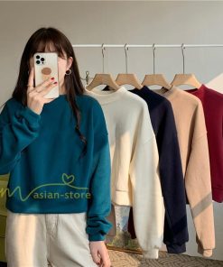 パーカー | 長袖トレーナー レディース トップス 無地 可愛い トレーナー 新作 長袖 スウェット モックネック ハイネック 秋冬 お出かけ コーデ カジュアル ゆったり