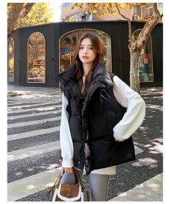 ベスト | ダウンダウン レディース ノースリーブ 秋冬 コーデ 着回し 暖かい スタンドネック 着痩せ 20代 30代 大きいサイズ 黒 韓国風 40代 防寒 白 50代