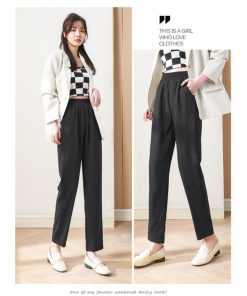 スラックス | スラックスパンツ レディース 九分丈 通勤 ストレートズボン ボトムス ビジネス おしゃれ オフィス フォーマル 美脚 ハイウエスト OL 着痩せ 就職