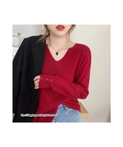 ニット・セーター | ニット カットソー セーター レディース トップス 秋冬 春 長袖 ニットセーター プルオーバー Vネック スリム ニットトップス 春秋 通勤 柔らかい 通学 伸縮性