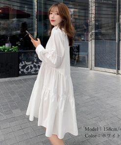 オールインワン | シャツワンピース レディース ワイドフリル