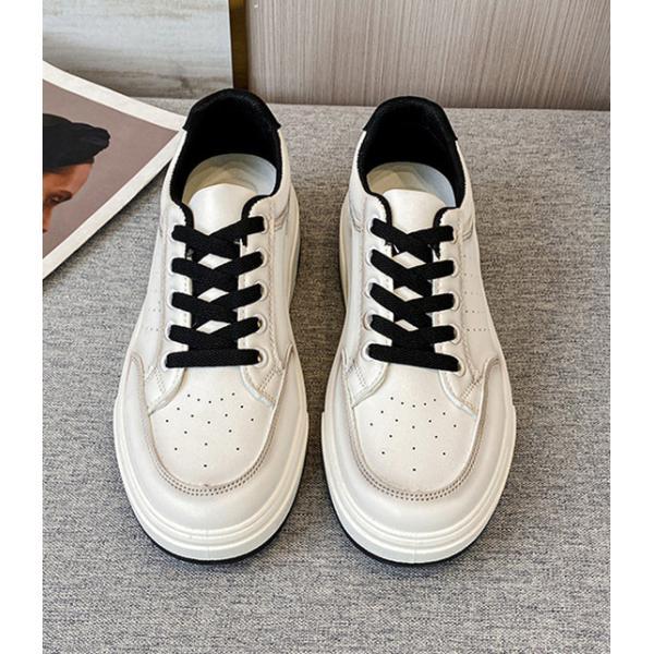 スニーカー | レディースシューズ レースアップ ローカット 厚底靴 履きやすい フラットシューズ ローカットシューズ カジュアルシューズ