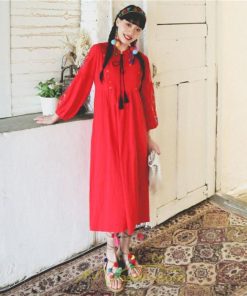 マキシ | ワンピース 夏秋 長袖 レディース ワンピ ロング 美シルエット ロングワンピ―ス 大人 花柄 刺繍 エスニック風 リゾート 綿麻 お出かけ リネン コットン 旅行