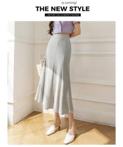 スカート | マーメイドレディース 春 夏 ストレッチ 伸縮性 体型カバー ニット 20代30代40代50代 通勤通学 着回し 着痩せ お出かけ カジュアル 2022作