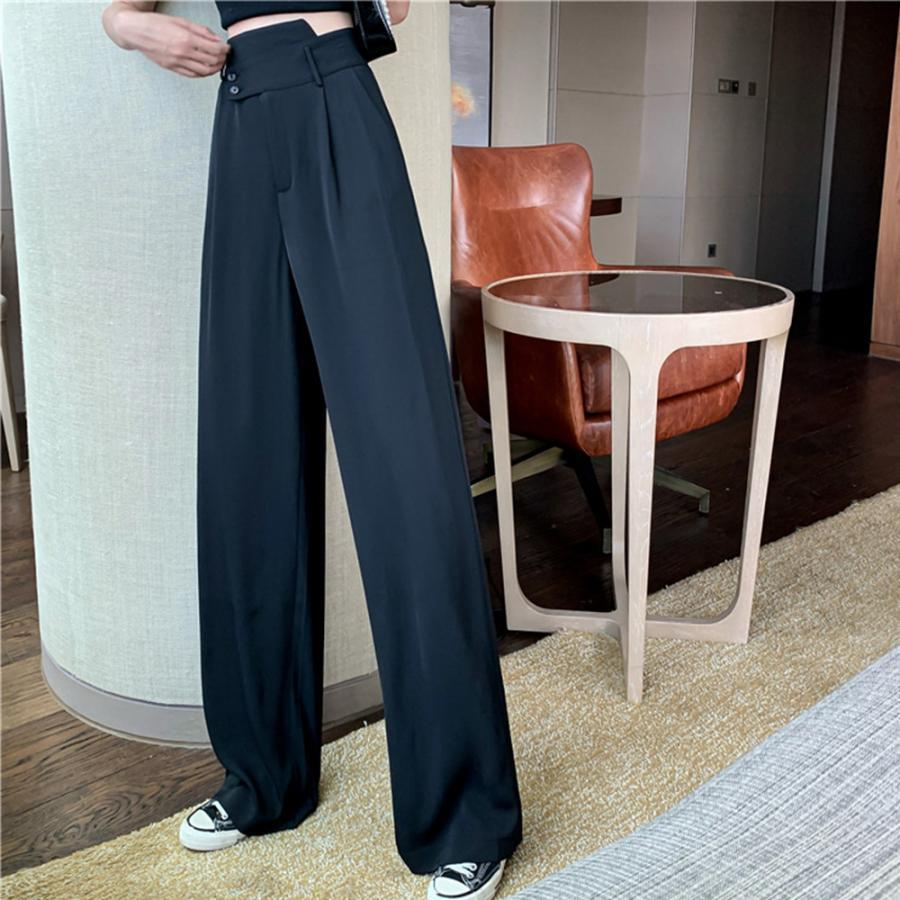 ワイドパンツ | ハイウエストレディース 無地