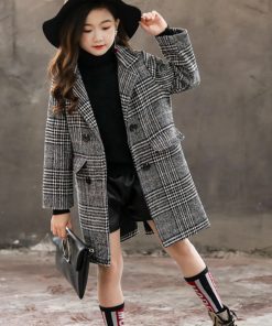 (子供)その他 | 新品 中学生 お出かけ 秋冬 キッズ 長袖 カジュアル 暖かい チェックコート 子供服 裏地付き 可愛い おしゃれ 女の子