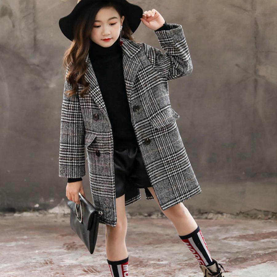 (子供)その他 | 新品 中学生 お出かけ 秋冬 キッズ 長袖 カジュアル 暖かい チェックコート 子供服 裏地付き 可愛い おしゃれ 女の子