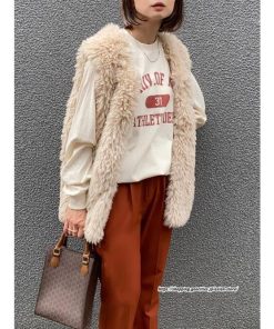ベスト | ボリュームフェイクファーファー毛皮レディース 冬 フェイクファー 毛皮コート アウター ノースリーブ ふわふわ 前開き 秋冬 ジレ