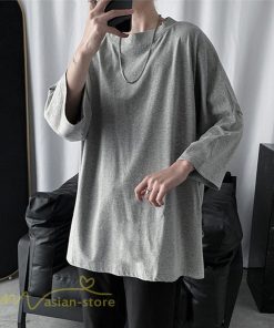 Tシャツ | メンズ 無地 大きいサイズ カットソー 上品 7分袖 サマートップス ゆったり 日常感 メンズスタイル シンプル 体型カバー カッコウイイ