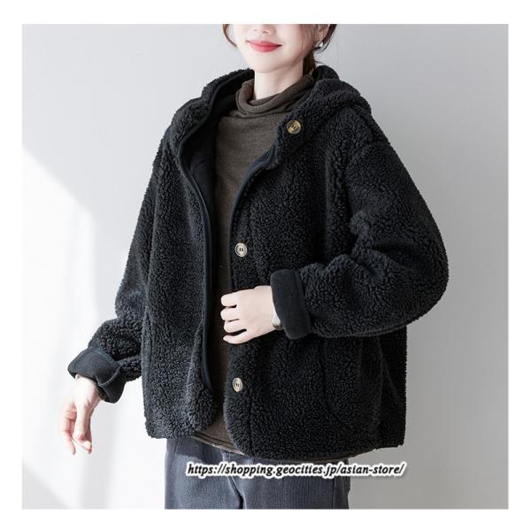 コート・ジャケット | ボアジャケット レディース 秋冬 アウター コート ジャケット ボア 暖かい ふわふわ 厚手 フード付き 長袖 可愛い 送料無料 トップス 無地 大人 30代 20代