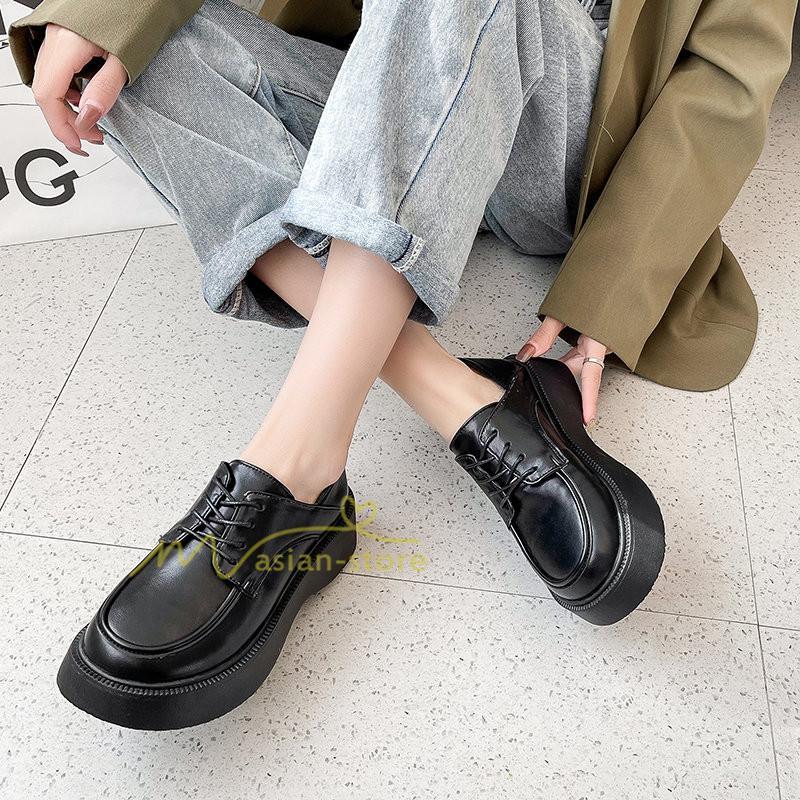 ローファー | レディース 痛くない ローヒール 楽 大人 黒 ブラック 柔らかい 歩きやすい レースアップ カジュアル 通勤通学 20代30代40代 レザー調 履きやすい