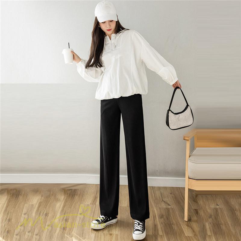 パンツ レギンス | マタニティパンツ ワイドパンツ レディース 着痩せ 上品 マタニティウェア 妊婦着 日常感 春 夏 秋 新作 産前 マタニティ 無地 ゆったり ウエスト調整 妊婦服