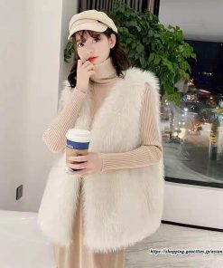 ベスト | ボリュームフェイクファーファー毛皮レディース 冬 フェイクファー 毛皮コート アウター ノースリーブ ふわふわ 秋冬 前開き ジレ