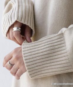 マキシ | ハイネックニットワンピース ロングニットワンピース 長袖 レディース 秋冬 ボリューム感 大きめ ビッグシルエット 30代 コクーンワンピースカワイイ 大人