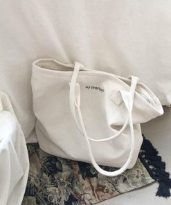 ハンドバッグ | カジュアル ファスナー付き トートバッグ キャンバス レディースバッグ 鞄 ロゴ