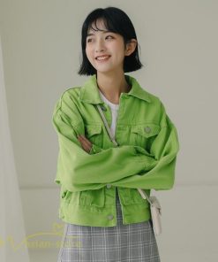 デニムコート | レディース デニムジャケット ジージャン カジュアル Gジャン ショート丈 ボタン ポケット アウター ラペル ゆったり ジャケット 無地 長袖 シンプル 学生風