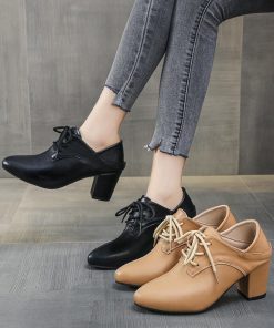 オックスフォードシューズ | ポインテッドトゥ レディース チャンキーヒール レースアップ マニッシュシューズ サボサンダル パンプス かかとが踏める シューズ