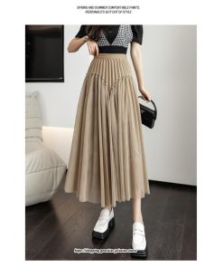 スカート | ロングティアードAラインレディース フレアハイウエスト 秋冬 無地 20代30代40代50代 オシャレ ゆったり