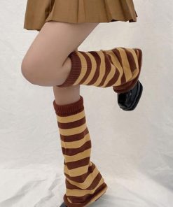 その他小物 | ボーダー柄 ニットレッグウォーマー 美脚