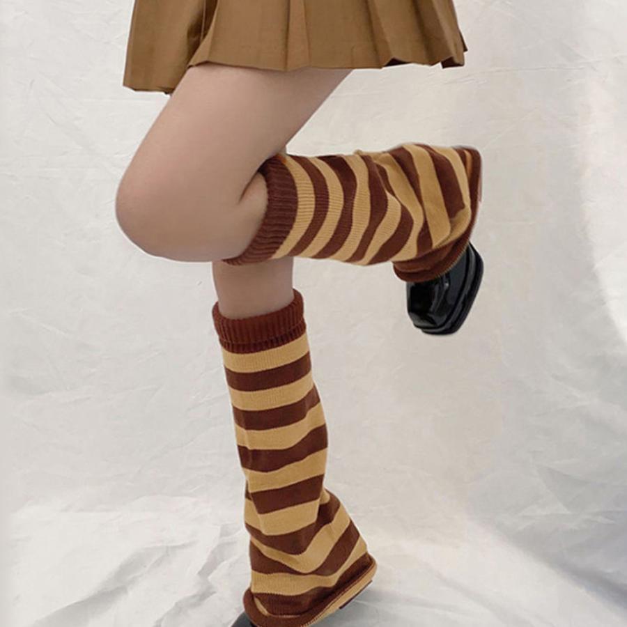 その他小物 | ボーダー柄 ニットレッグウォーマー 美脚
