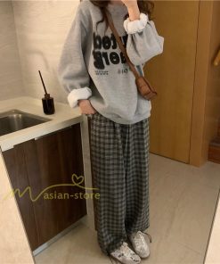 パーカー | トップス トレナー 裏起毛 長袖 秋冬 コーデ カジュアル 長袖トレーナー プリント 40代 50代 フリーサイズ レトロ風 グレー クルーネック 20代 30代 おしゃれ