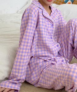 セットアップ | ルームウェア 長袖 レディース チェック柄