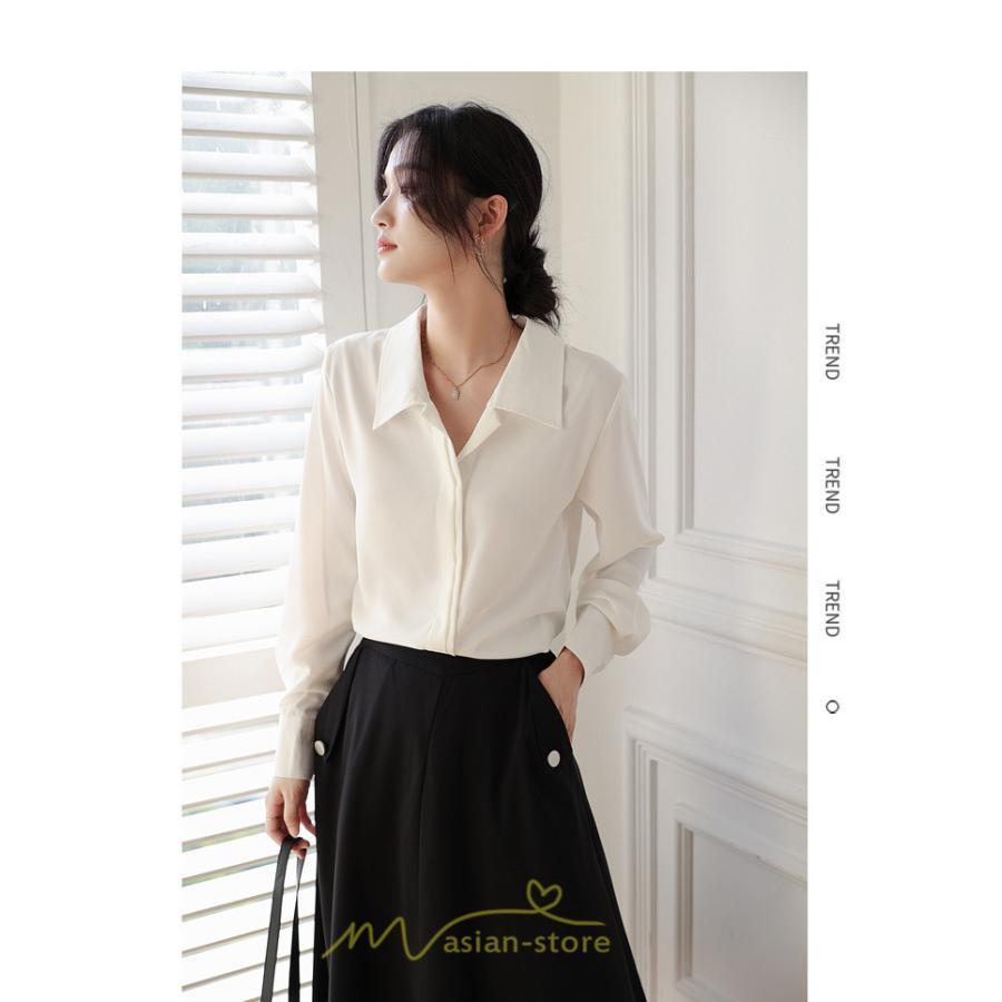 シャツ・ブラウス | ブラウス レディース シャツ きれいめ 40代 春夏 秋 長袖 着痩せ オシャレ 韓国風 大人 30代 50代 40代 就活 OL 母 オフィス ママ ビジネス 通勤