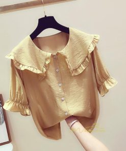 シャツ・ブラウス | ブラウス シャツ レディース スクエアネック 半袖 可愛い ブラウス 着痩せ 半袖トップス ベルスリーブ きれいめ 通勤 デイリーコーデ 韓国ファッション